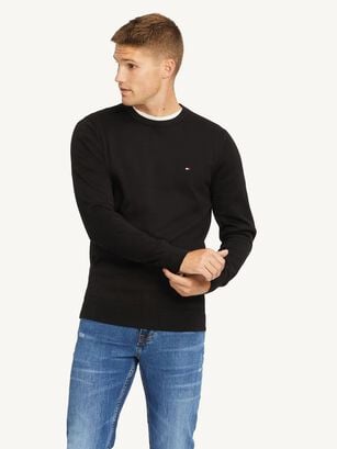 Sweater Básico C-Neck Negro Tommy Hilfiger C1,hi-res