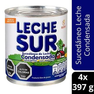 Sucedáneo de Leche Condensada LECHE SUR® Lata 397g Pack X4,hi-res