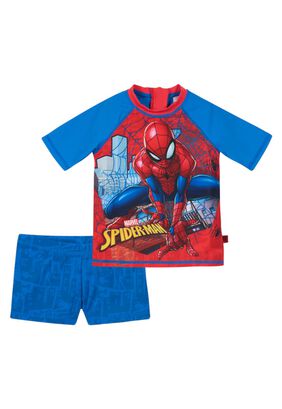 Traje de Baño Bebe Niño Set UV 50 Disney Spiderman Azul,hi-res