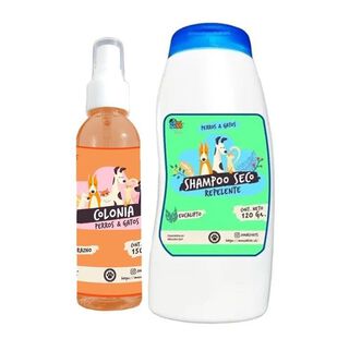 Kit Para Gato Shampoo Seco + Colonia Durazno-Eucalipto,hi-res