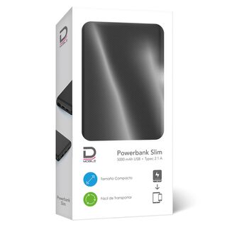 Powerbank Slim 5000 Mah Usb + Typec 2.1A Datacom,hi-res