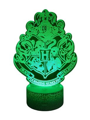 Lámpara ilusión 3D Insignia Hogwarts Harry Potter 7 Colores Led,hi-res
