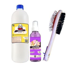 Kit Para Perros Shampoo Avena 400ml + Colonia 150ml Fruitilicious + Peine,hi-res