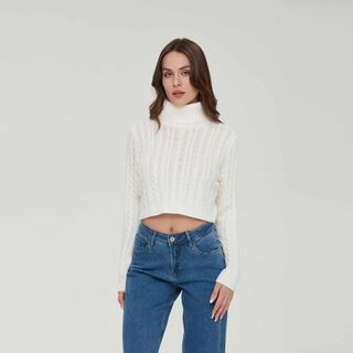 Sweater Mujer Trenzado Crudo Fashion´s Park,hi-res