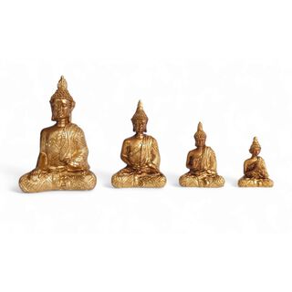 Buda mudra mujer meditando set 4 piezas zen,hi-res