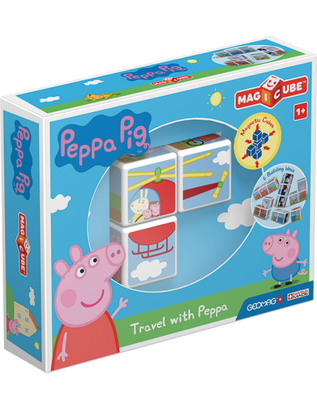 Cubos Magnéticos Peppa Pig-Viaja con Peppa 3 U,hi-res