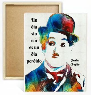 Pintura diamante Chaplin CON BASTIDOR 30X40 Diamond painting,hi-res