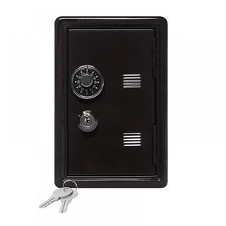 Mini Caja Fuerte De Metal Con Llave Y Cerradura De Combinación,hi-res
