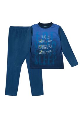 Pijama Niño Polar  H2O Wear Azul,hi-res