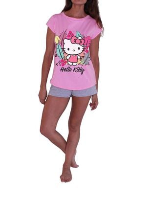 Pijama Mujer Algodón Short Estampado Hello Kitty ,hi-res