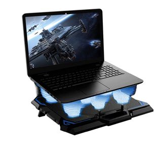 Ventilador de Notebook Gamer 6 Aspas Luz Led Azul ,hi-res