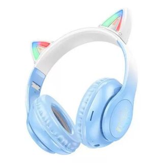Audifonos inalambricos Hoco W42 Cat Ear Azul,hi-res