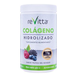 Colágeno Hidrolizado + Vitaminas  Frutos del bosque 450gr 30sv Revitta,hi-res
