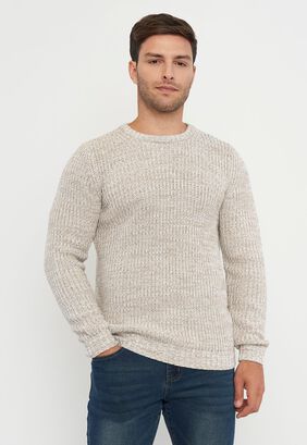 Sweater Hombre Lineal Beige Corona,hi-res