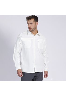 Camisa Outdoor Insitucional Hombre Blanco,hi-res