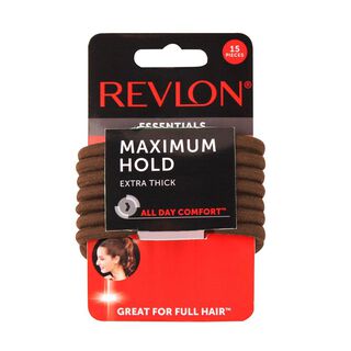 Elásticos Marrón Essentials  Revlon Thick 15 Un,hi-res