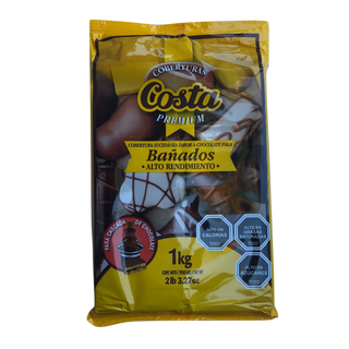 Cobertura Chocolate Bañados Alto Rendiemiento Barra Costa 1 Kg,hi-res
