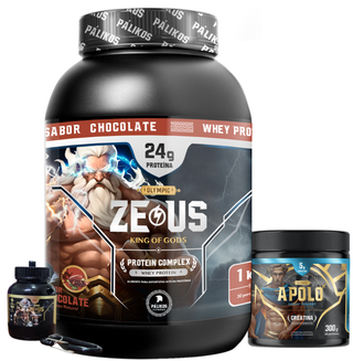 Proteina Zeus Complex 1kg Chocolate Creatina 300g Minibottle,hi-res