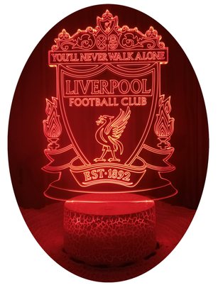 Lámpara ilusión 3D Liverpool Inglaterra 7 Colores Led,hi-res