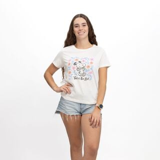 Polera Mujer This Is Life Beige Snoopy,hi-res