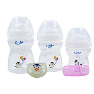 Set de Mamaderas y Chupete para Bebes kit de bebe Blanco CG-10,hi-res