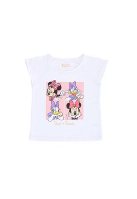 Polera manga corta Minnie Encantadoras color Blanco Disney,hi-res