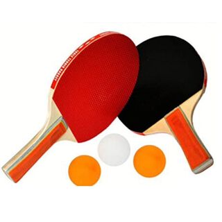 Set Paleta Raqueta Ping Pong + 3 pelotas - mango color,hi-res