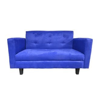 Sofa Ruan 2 Cuerpos Felpa Azul,hi-res