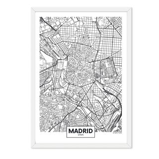 Cuadro Individual  Mapa Madrid,hi-res