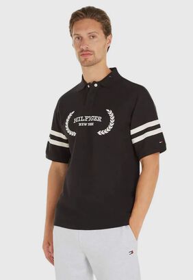 POLO LOGO MONOTYPE NEGRO TOMMY HILFIGER,hi-res