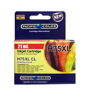 Tinta 75  Color Cartucho Compatible HP 21ml Pacific Color,hi-res