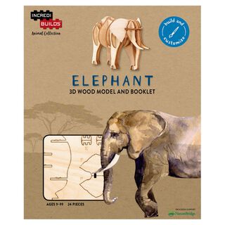 Animal Collection Elefante Modelo Para Armar En Madera,hi-res