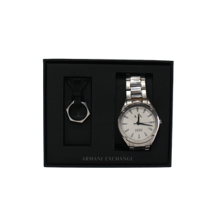 Set Reloj y Collar Armani Exchange Plateado AX7131SET,hi-res