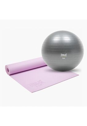Kit Fitness Mat + Balón Pilates 75 cm. Gris,hi-res
