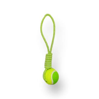 Juguete perro zoga unicolor con pelota 31cm verde ,hi-res
