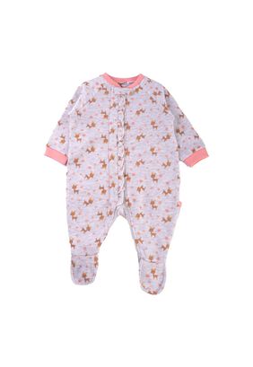 Pijama Osito Bebé Niña Gris claro Pillin,hi-res