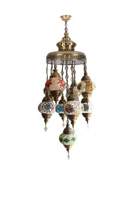 Lámpara turca colgante de 9 esferas S mix,hi-res