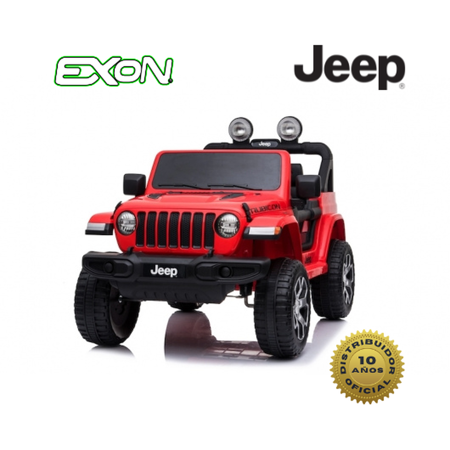 Auto a Batería para Niños Jeep Wrangler Rubicon Rojo 