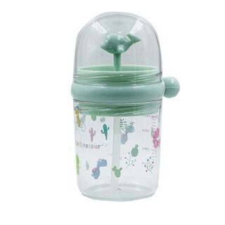 Vaso Antiderrame Infantil Vasos Para Bebe Con Bombilla Diseño de Ballena Lanza Agua Verde PQNP-1,hi-res