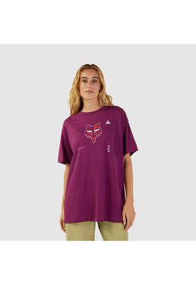 Polera Lifestyle Mujer Withered Burdeo Fox,hi-res
