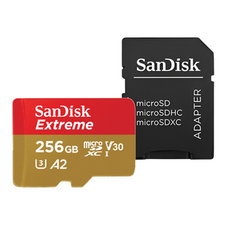 Tarjeta SanDisk Extreme 256 GB con adaptador,hi-res