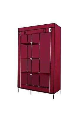 Closet Organizador Armable de Tela 2 Cuerpos Wine Red 175 cm,hi-res