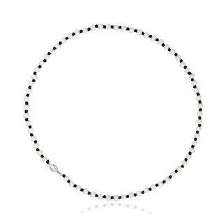 Collar de nylon negro con perlas cultivadas 50 cm Tous,hi-res
