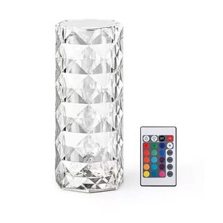 Lámpara Velador Adorno Cristal Diamante Acrílico Táctil Usb,hi-res