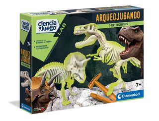 Dinosaurio Rex y Triceratops,hi-res