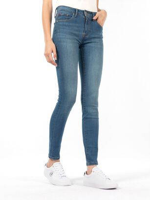 Jeans Flex Skinny Talle Medio Azul Tommy Hilfiger,hi-res