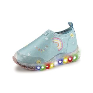 Zapatillas de Luces Rainbow Roller Celebration Celeste Niña Bibi,hi-res