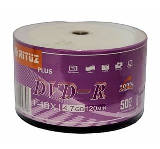 DVD-R Rituz 8x con Logo,hi-res