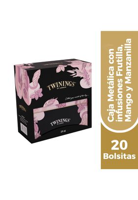 Caja Metálica Rosada Twinings con 20 Bolsitas de Infusiones,hi-res