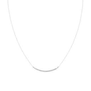 Collar de Oro Blanco 18kt con Diamantes 5puntos Modelo Corte Brillante,hi-res